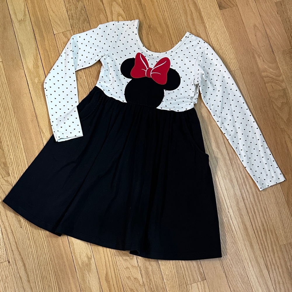Hanna Andersson Disney Collection Polka Dot Dress with Red Bow